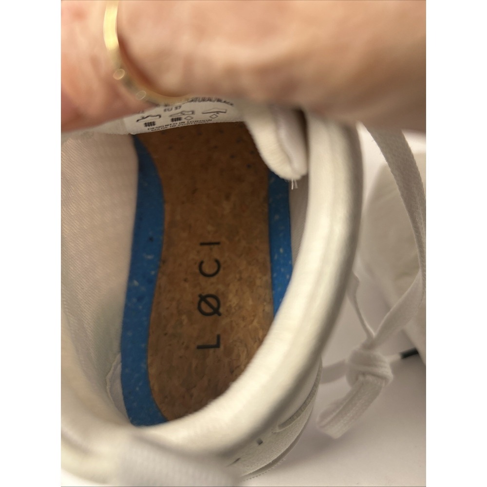 Loci Women's White Ten Logo High-Top Lace-Up Sneaker Shoes EU Size 37 US Sz 6.5 - Picture 8 of 10